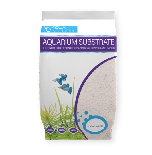 Aqua Natural Sugar White Sand 10lb Premium Aquascaping Substrate